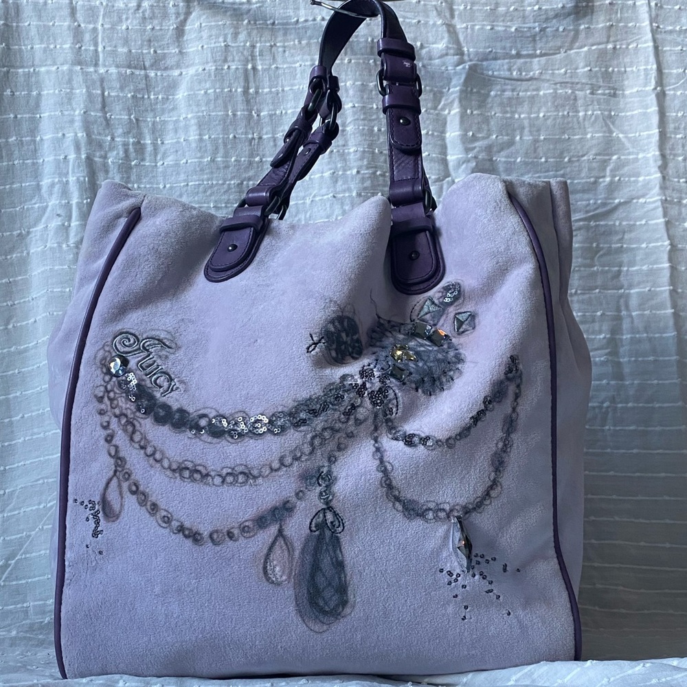 Large Vintage Velour Juicy Couture Bag